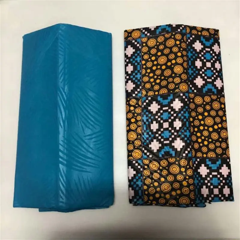 Нигерийская Анкара ткань Полиэстер Гана кэнте воск Африканский Китенге печать восковая ткань для ткани в 2+ 2 ярдов для одежды-J5 - Цвет: 1