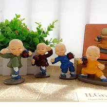 LumiParty 4 шт./компл. автомобиль орнамент, с персонажами из мультфильмов маленький монах украшение куклы Автомобильная Приборная панель автомобиля игрушка с орнаментом подарок r30