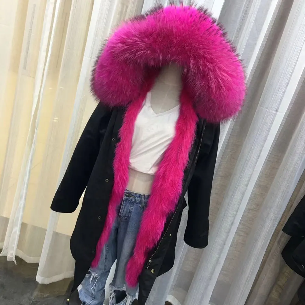Pink En Real Fourrure De Survêtement Femmes Laveur Veste Sky Parka Collier Hiver Réel Rose Big 75cm Blue 75cm 93cm Épais Length Parkas 75cm Renard Blue Manteau Blue 93cm Long 75cm Raton Doublure Rose 93cm Pink 2018 ZzUyZWfScq