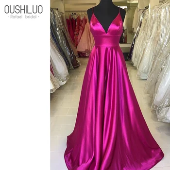 

2019 Long Formal Evening Dress For Women Sapghetti Strap A Line Cheap Under 100 Prom Dresses Gowns Vestidos Longo De Festa