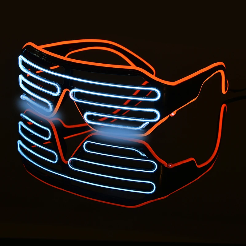 

Double-colored Flashing Eyeglass Party Wire LED Light Glasses Halloween Fluorescent Luminous Glowing Glasses Party Decorations
