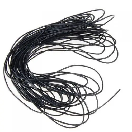 DIY Black 10M Round Leather Cord Chain, Jewelry Pendant Necklace Accessories Rope 1. 5mm
