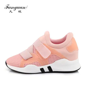 

Fanyuan Women Casual Shoes Ladies Breathable Slip On Walking Shoes Spring Women Flats Black White School Shoes Plus Size 29-45