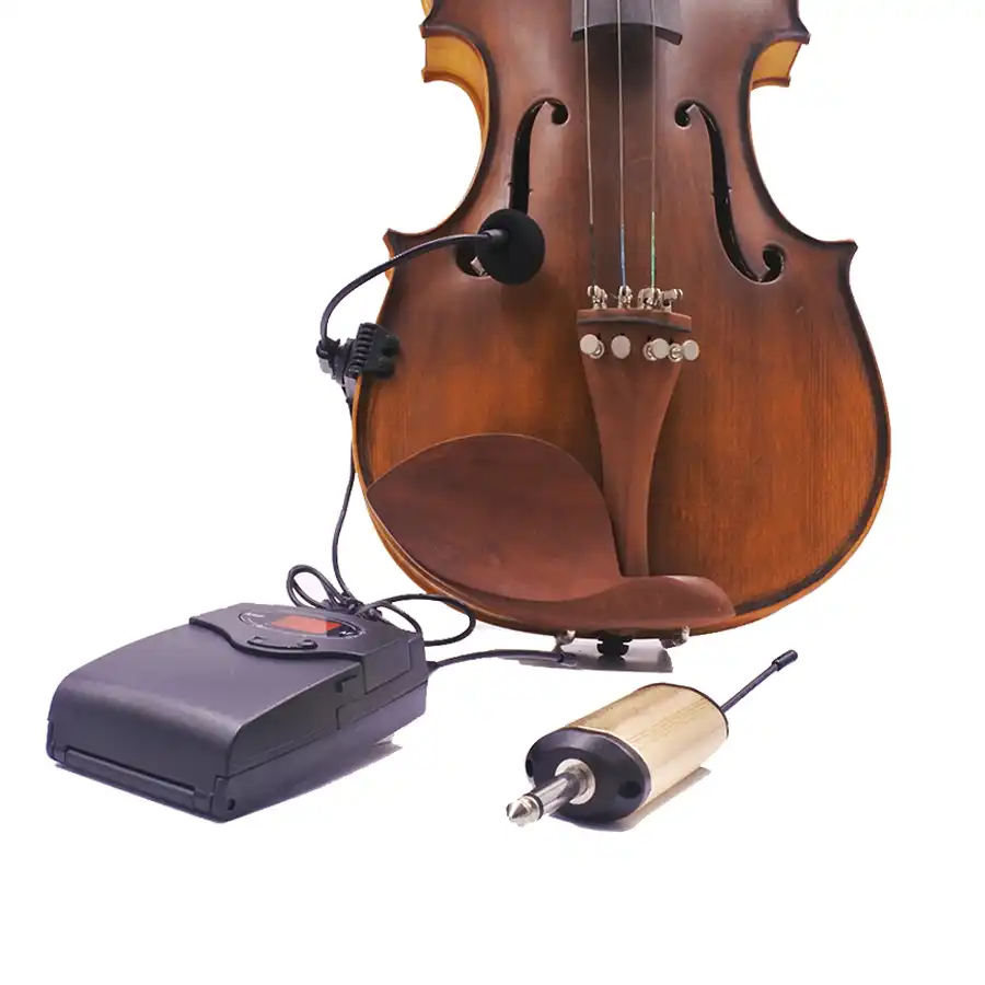 4/4 acoustic violin fiddle gooseneck clip on condenser microphone with