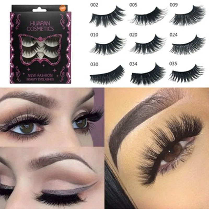 

5 pair of3D fiber false eyelashes handmade soft stem eyelashes for makeup tools
