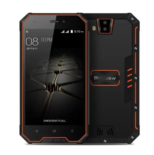 Blackview BV4000 Pro IP68 водонепроницаемый смартфон 8 Мп двойная задняя камера 4," HD Android 7,0 четырехъядерный 2 ГБ+ 16 Гб 3680 мАч мобильный телефон