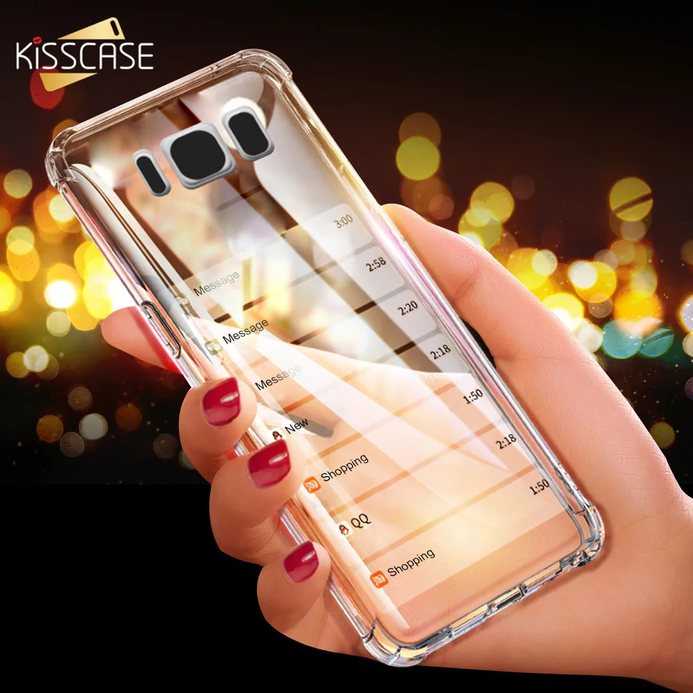 

KISSCASE Shockproof Phone Cases For Samsung A50 A30 A70 M20 M10 Case For Samsung Galaxy A6 A7 A8 A9 2018 Ultra Soft Clear Cover