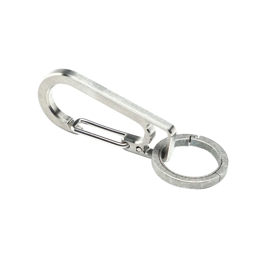 

Practical Bottle Opener EDC Titanium TC4 Ti Key Carabiner Snap Key Ring Keychain Tools Bottle Opener Multi-Function Gadget