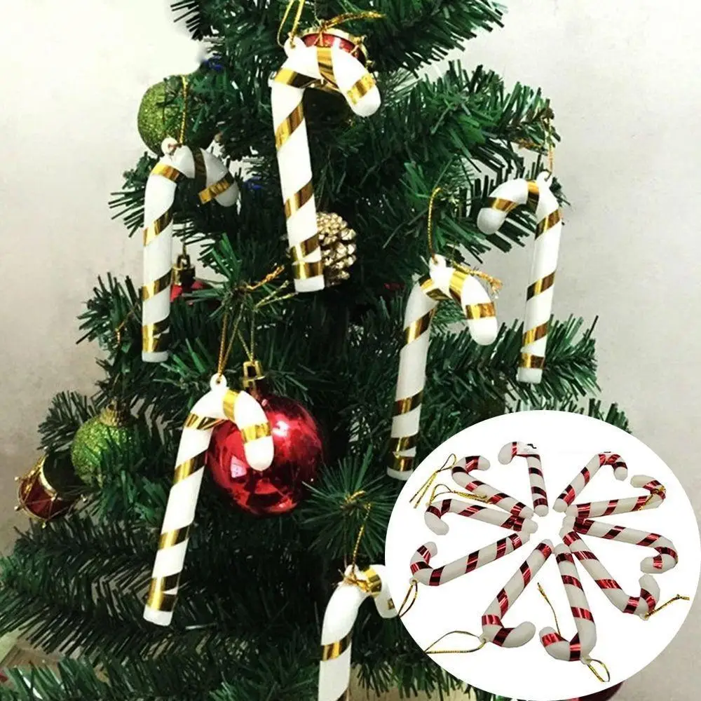 Christmas Candy Cane Xmas Tree Hanging Ornaments 12pcs/lot Home Party Decoration Home Decor Christmas Decorations For Home Christmas Decorations