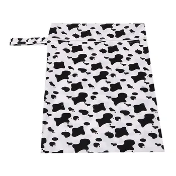 

Protable Nappy Reusable Washable Wet Dry Cloth Zipper Waterproof Diaper Bag For Kids Nappy Storage Bag