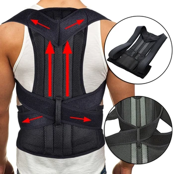 

Adjustable Posture Back Spine Lumbar Support Corrector Belt Straightener Brace Shoulder Braces & Supports Health Corset
