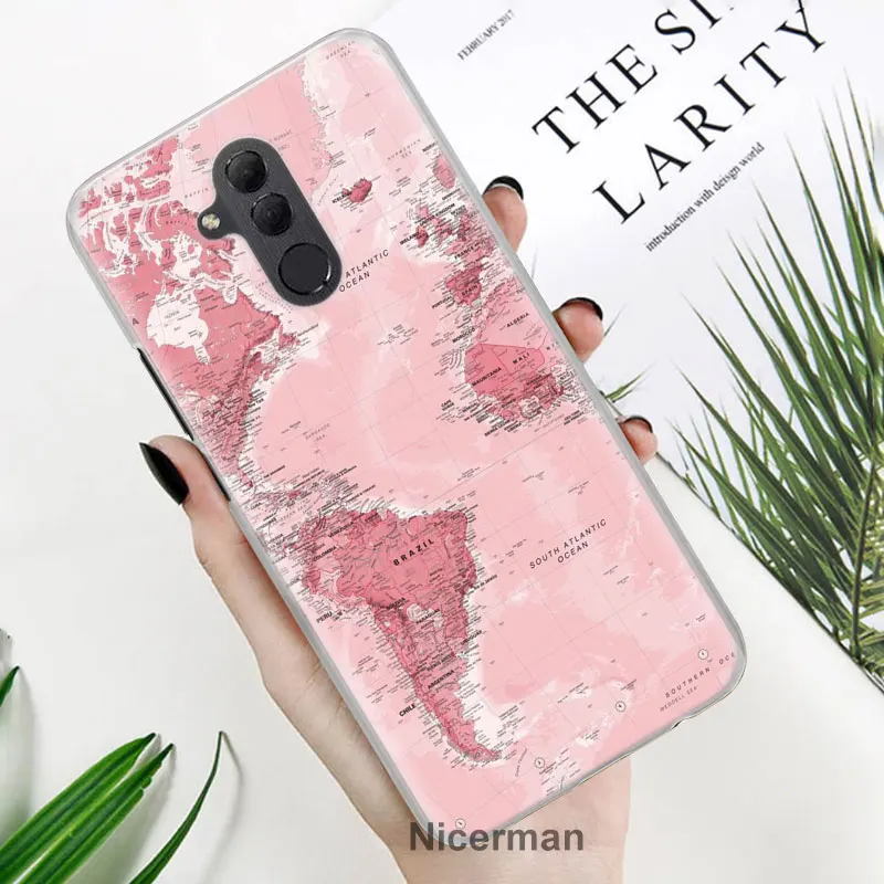 Карта мира, план путешествий, чехол для телефона huawei mate 20 Pro 10 20 Lite P Smart Plus P30 Pro P30 P20 Lite, чехол, чехол