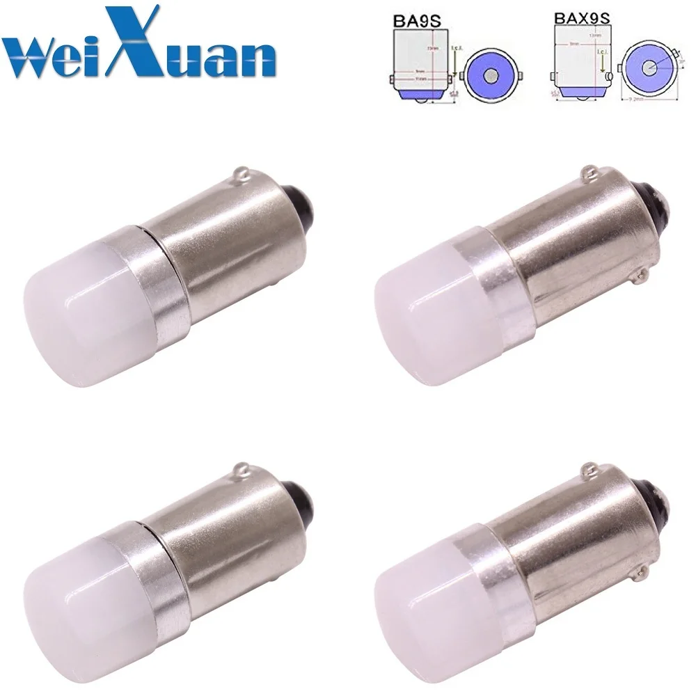 4 шт. BA9S T4W BAX9S H6W Автомобильный светодиодный свет лампы 9 V-24 V 200LM SMD 3030 белый 6000 K лампа для внутреннего освещения номерного знака потолочный плафон