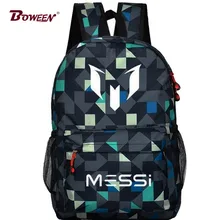 Мужской рюкзак школьный для подростка мальчика портфель школьный для мальчиков холст Школьная сумка для подростка мальчика рюкзак Месси рюкзак подростков футбольного дети охладиться мешок рюкзак мужской