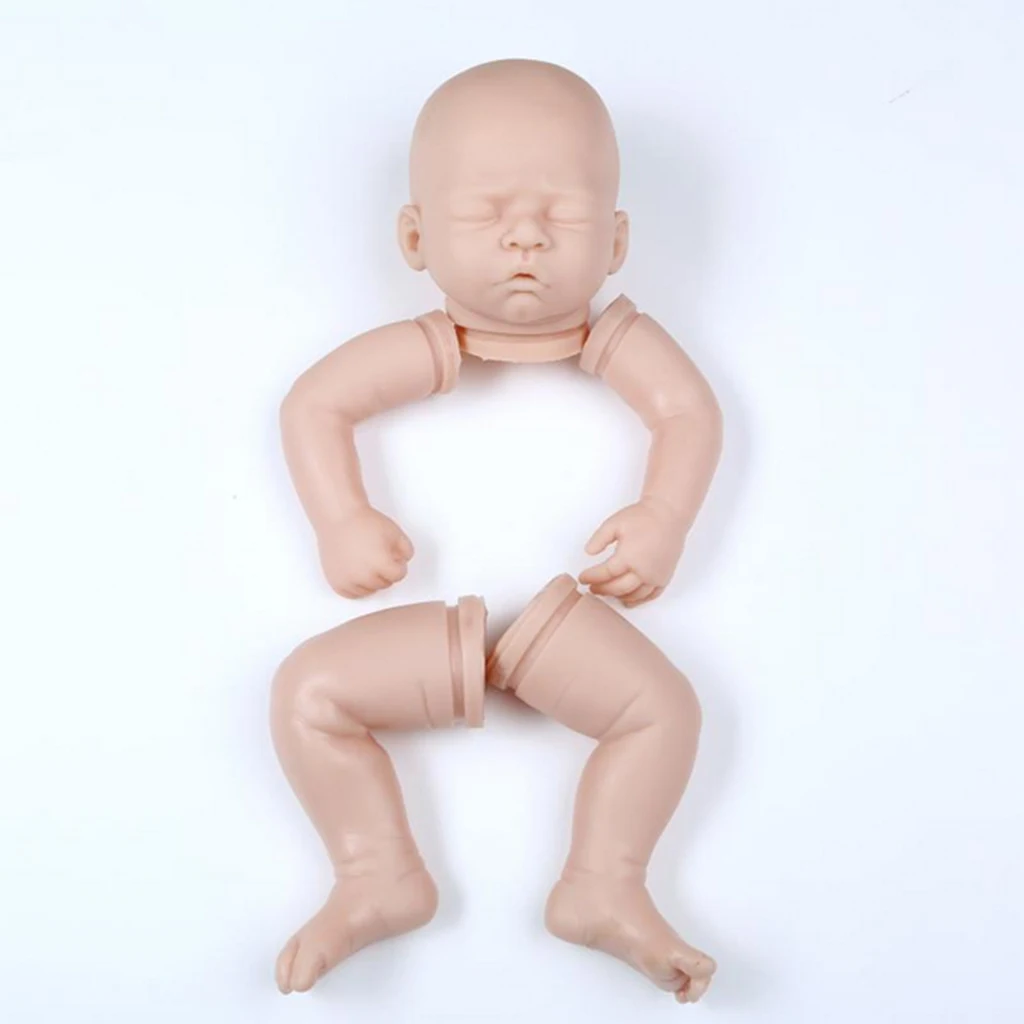 Handmade DIY 20'' Reborn Kits Soft Silicone Blank Baby Doll Mold Suede Cloth Body Set Hands-On Toy
