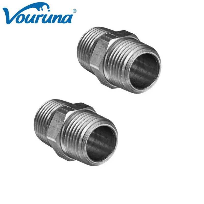 

Vouruna Metals Pipe Fitting, Hex Nipple, 1/2" x 1/2" NPT Male Pipe Fittings