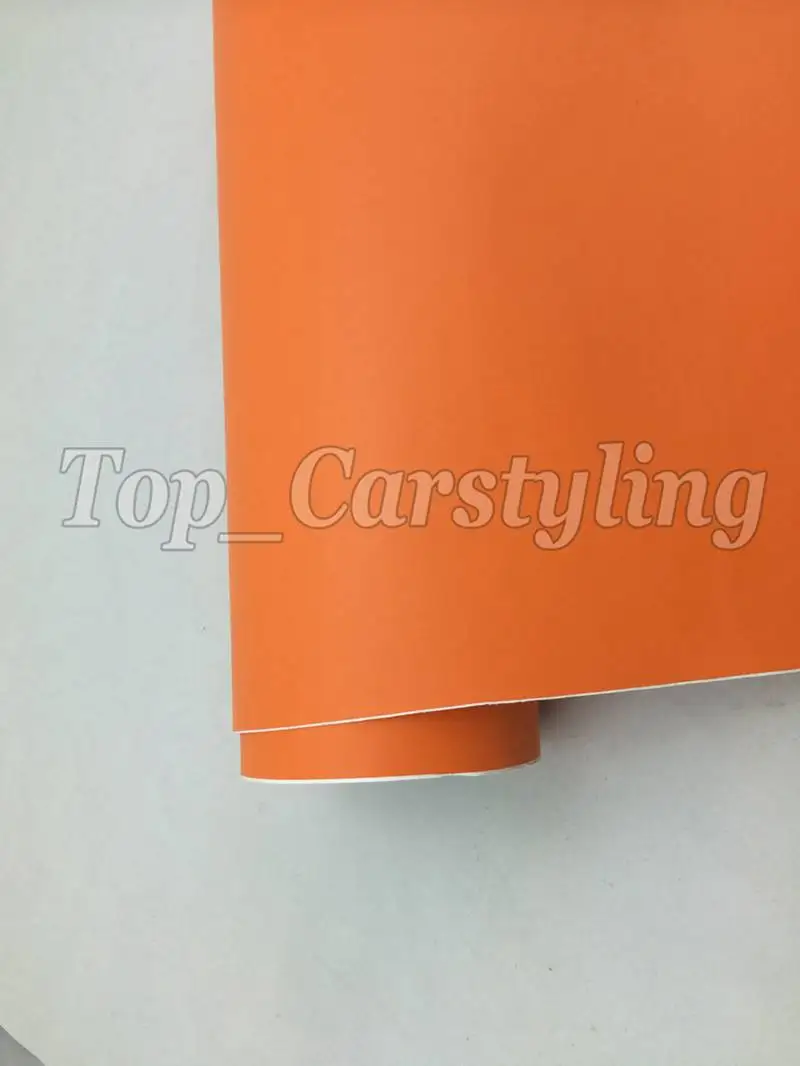 Orange-MATTE-finish-Vehicle-Wrap-Vinyl-car-sticker-size- 152CMX30M satin matte car wrapping film 3M (2) - 