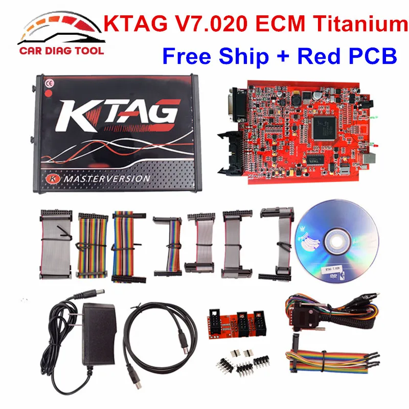 KTAG K TAG 7 020 ЕС красный PCB Нет Маркер Limited ECM Титан V7.020 4 светодиодный главный версия