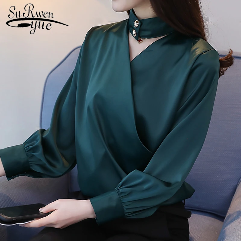women tops and blouse long sleeve chiffon women blouse shirt fashion women blouses 2018 chiffon shirt blusa feminina 0748 40
