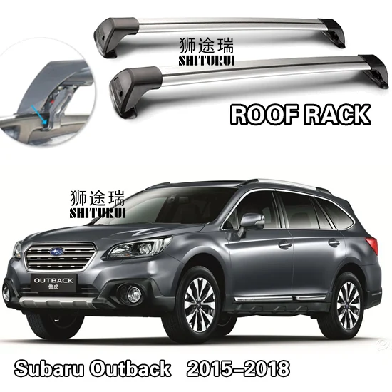 Для Isuzu MU-X SUBARU Outback 2007- Suzuki Grand Vitara автомобиль лысый раздел немой раздел поперечный бар нагрузки алюминиевый сплав - Цвет: Outback 15-17