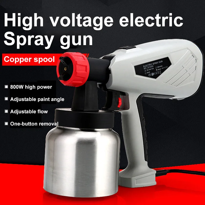 

Hot Electric Paint Sprayers Adjustable Valve Knob 800ml Detachable Container for Car Home Painting PLD
