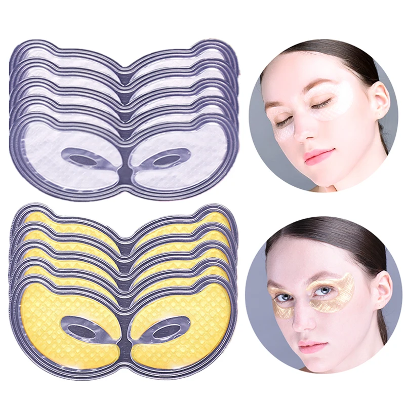 

3 Pairs Gold Crystal Hydrolyzed Collagen Eye Mask Anti Wrinkle Dark Circles Full Coverage Eye Patch Snail Extract Anti Aging