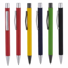 5000 шт./лот металлик Отделка Ручка средства ухода за кожей с прорезиненной поверхностью логотип как рекламный Подарочный металлический шариковые ручки