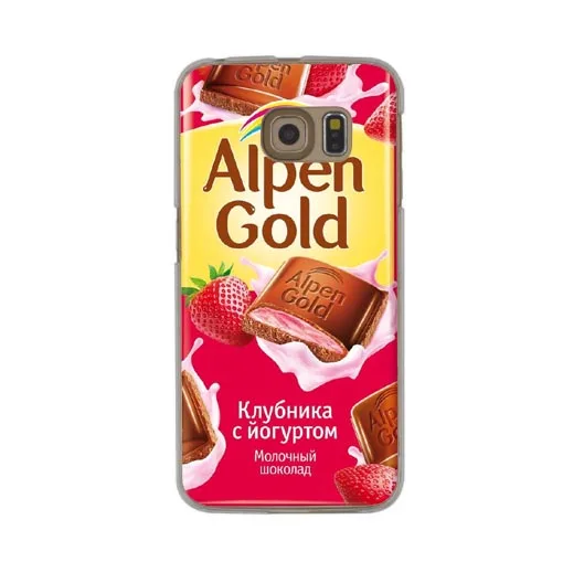Аленка бар с изображением шоколада wonka жесткий чехол для телефона чехол для samsung S5 S6 S7 край S8 S9 плюс J1 J5 J7 A3 A5 A7 Note 5 Note 8 - Цвет: Бежевый