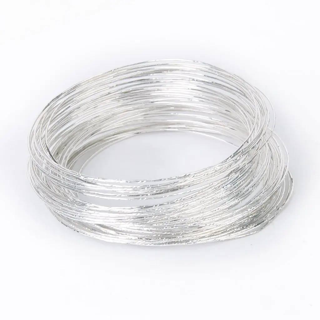 

Approx. 50Pcs Silver Ultra Thin Hoop Bracelet Cuff Bangle Wristband
