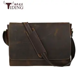 Crazy Horse кожаный мужской портфель для ноутбука сумки Топ Мужской портфель мужские сумки на ремне из натуральной кожи высокое качество Винтаж
