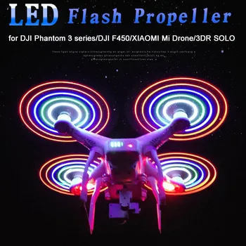 

2 Pairs LED Flash Propellers USB Charging Battery Props For DJI Phantom 3 Advance Drone Propellers USB Charger blades