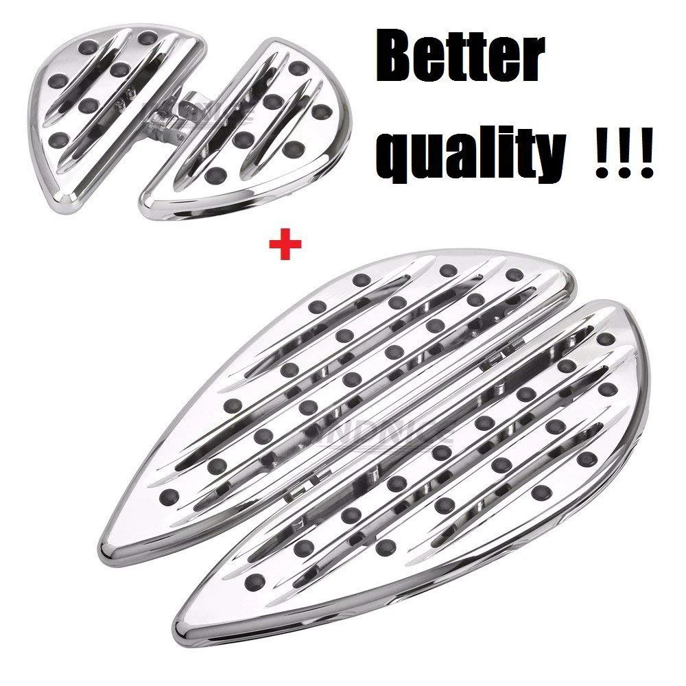 

Chromed Front Driver Floorboards + rear pegs For harley chromed floorboard Touring street Glide roadking road glide electra
