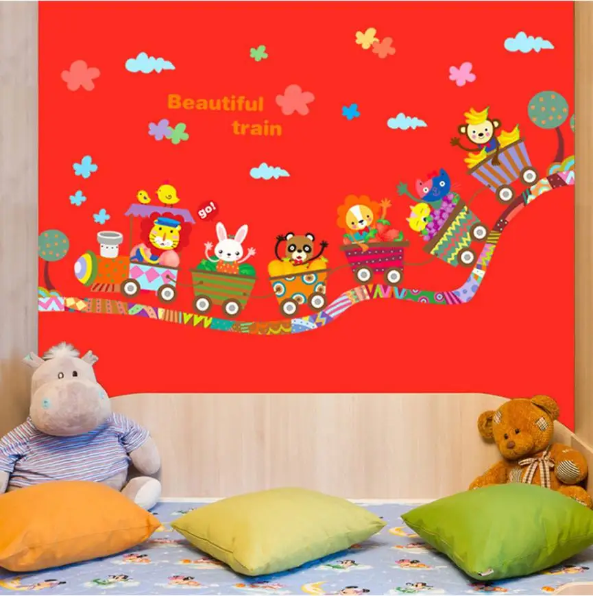 Stickers muraux Amis de p/épini/ère de b/éb/é pour Chambre denfants Stickers muraux Chats de Dessins anim/és d/écalcomanies Amovibles pour Enfants de Chats