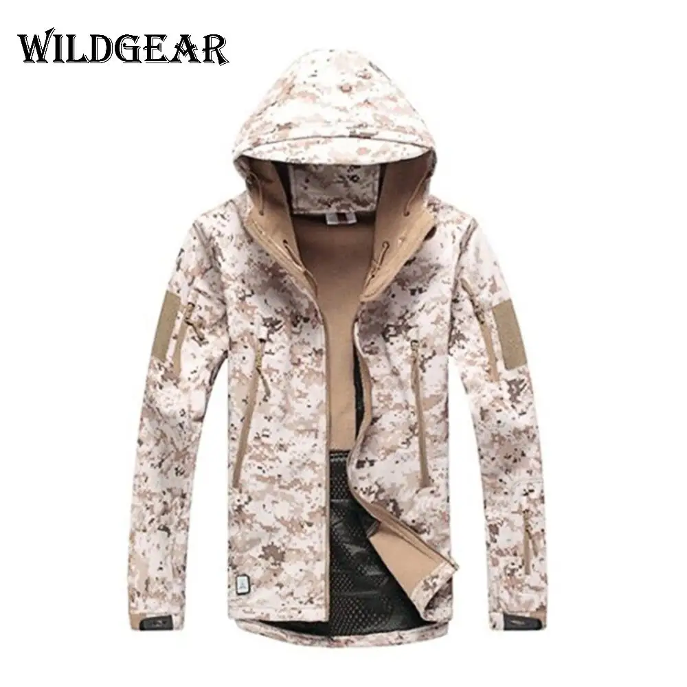 

Spring Autumn Softshell Hiking Jackets Tactical Military Hunting Waterproof Fleece Jacket Hooded Climbing Coat + Pants Trouser