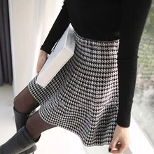 Женская плиссированная расклешенная мини-юбка с высокой талией, цветная однотонная красная Офисная Женская юбка, Весенняя летняя модная женская повседневная юбка на пуговицах