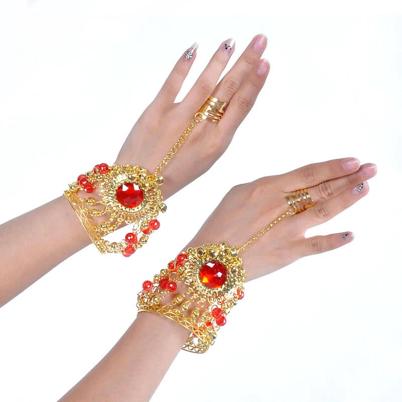 

Accessories Belly Dance Indian Bollywood Jewelry Bracelets With Rhinestones 1-Pair Indian Jewelry Belly Dancing Accessories