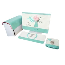 4 шт мультфильм компьютер пылезащитный чехол принтер по ткани высокого качества прекрасный цветок Оригинальная клавиатура экран крышка(27 дюймов экран