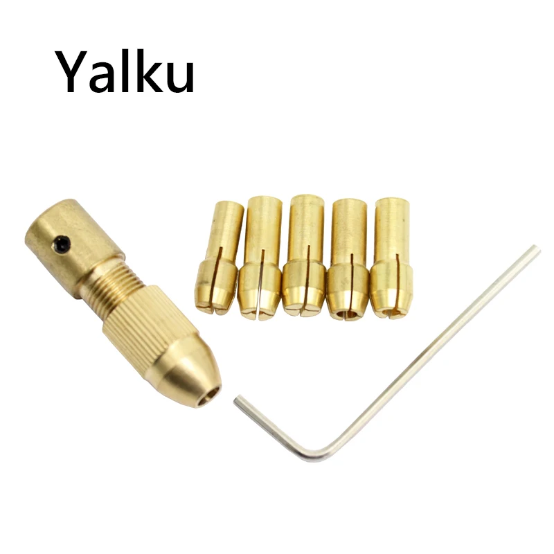 

Yalku Small Electric Drill Bit Holder Bit Set Tool Kit Drill Bit Micro Electric Drill With Mini Wrench Tool Spanner Chuck Clamp