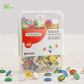 

300 pcs/lot Kawaii Colorful Cork Thumbtacks Push Pins Decorative Drawing Pins Board Pushpins Stationery Office School Supplies