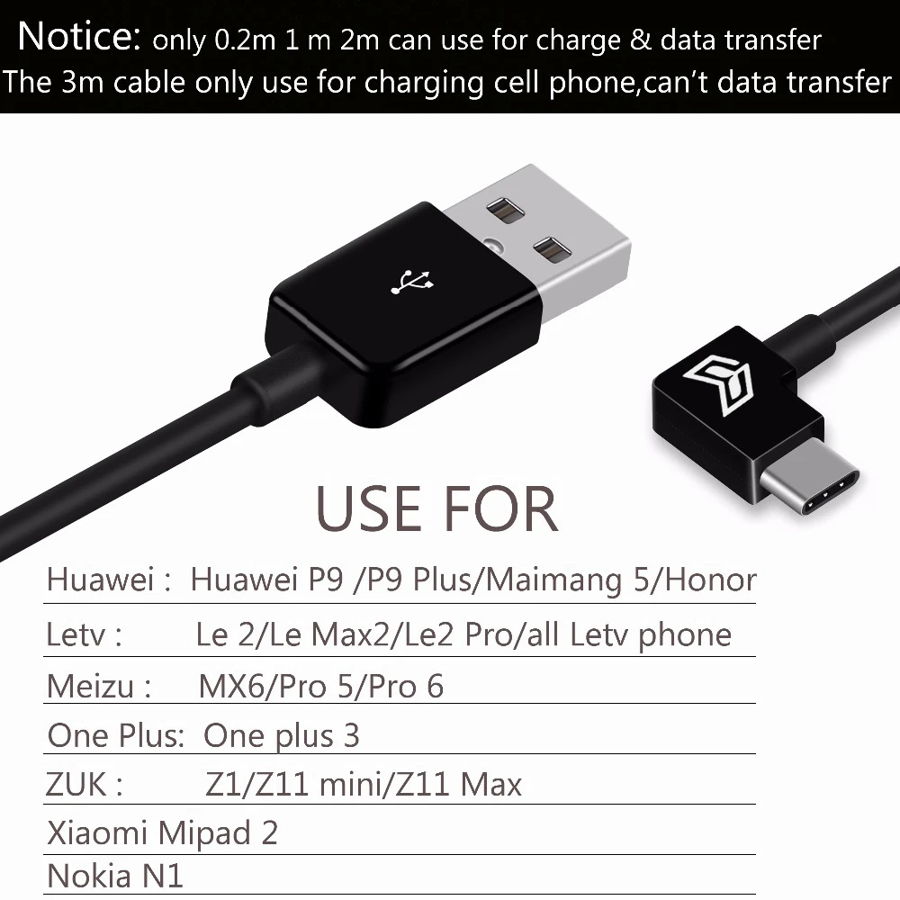 Yianerm 90 type-C USB кабель для быстрой зарядки Usb C кабель 20 см 1 м 2 м 3 м кабель для синхронизации данных для Xiaomi 9 Redmi Note7 samsung S9 S8 huawei