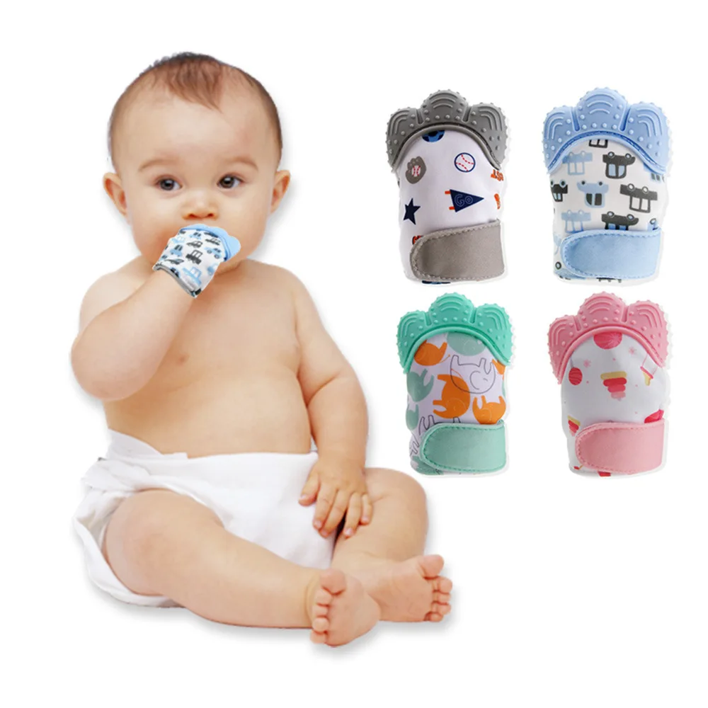Baby Teether Silicone Chewable Lovely Pacifier Glove Teething BPA Free