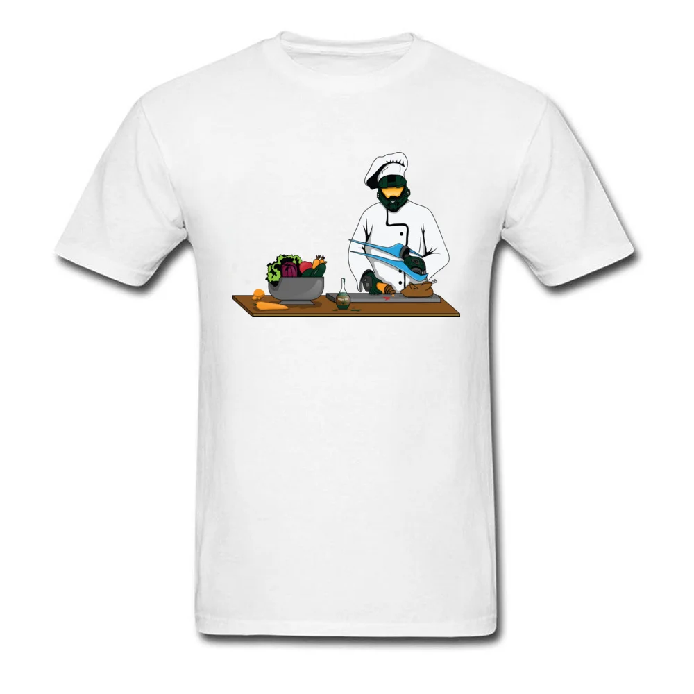 Master Chief or Chef Pure Cotton Men Short Sleeve Tops Tees Normal Summer T-shirts Summer Sweatshirts Latest O-Neck Master Chief or Chef white