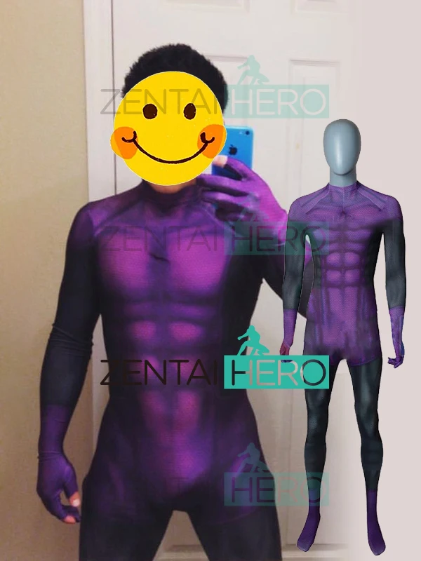 

Free Shippping Halloween 3D Printed Beast Boy Cosplay Costume Lycra Comics Superhero Costume Zentai Catsuit Bodysuits