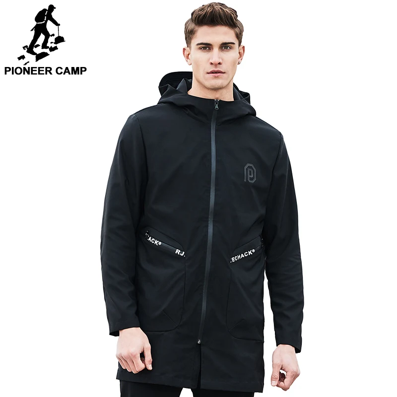 

Pioneer Camp 2018 New Spring long jacket coat men brand clothing fashion windbreak jacket male top quality overcoat AJK707004