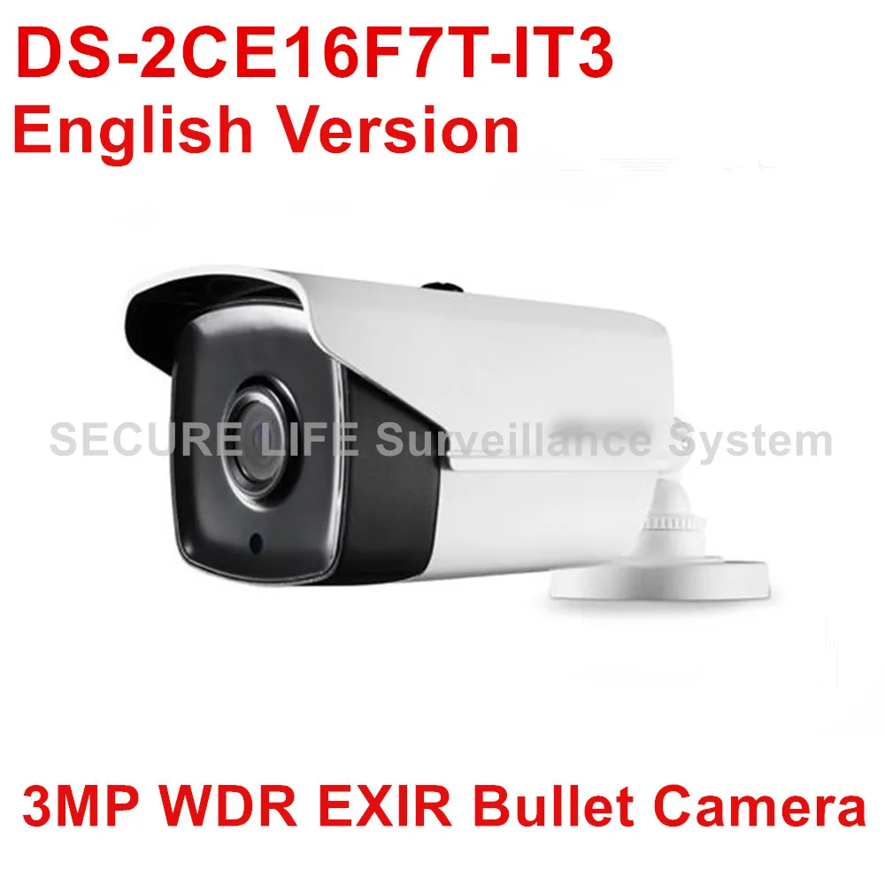 

DS-2CE16F7T-IT3 English version 3MP 120dB WDR Bullet turbo HD TVI Camera up to 40m IR IP66 up to coax