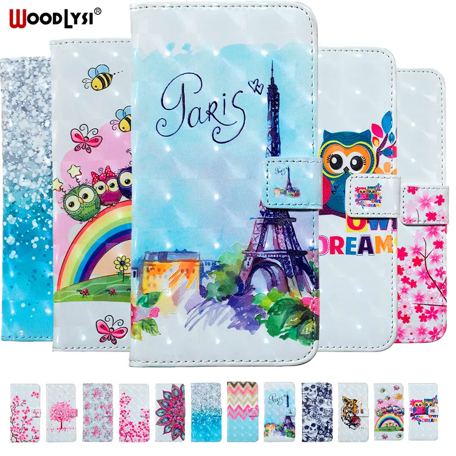 

3D Flip Leather Phone Case For Huawei P20 P10 Lite Pro P Smart Mate 20 Lite Pro X Y7 Y6 2018 Honor 10 8 Lite 8X Wallet Case
