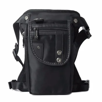 

High Quality Men Nylon Waist Pack Bag Shoulder Cross Body Messenger Bag Travel Motorcycle Rider Hip Belt Drop Fanny Leg Bags