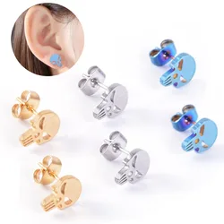 1 Pair Punk Style Earring Beard Skeleton Skull Gothic Biker Cool Stud Earrings Women Men Earrings