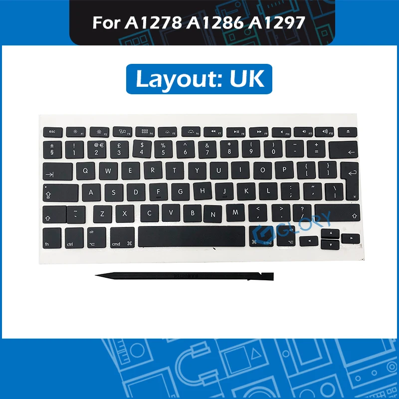New Keycap set UK Layout AP02 AP04 for font b Macbook b font Pro A1278 A1286