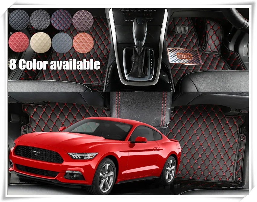 

RHD / LHD Car Floor Mats Carpets Protector Cover Foot Pads For Ford Mustang 2 Door 2015 2016 2017